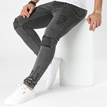 Black Needle - Jeans skinny DHZ-3417 Grigio antracite