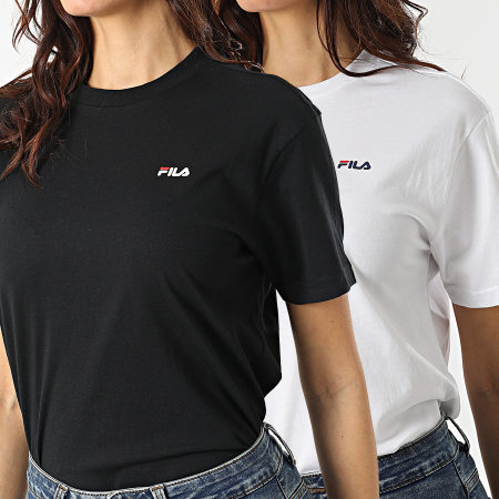 Fila - Lote de 2 camisetas negras Bari de mujer