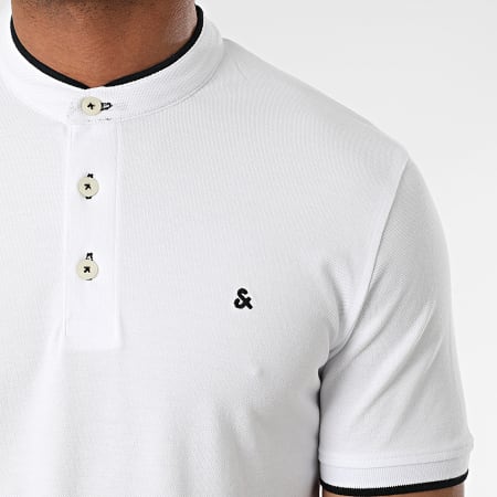 Jack And Jones - Polo A Manches Courtes Paulos Mao Blanc