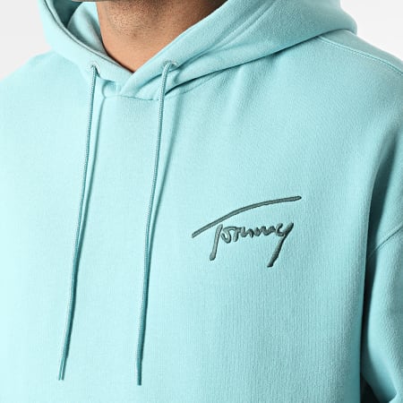 Tommy Jeans - Felpa con cappuccio Signature 2940 Blu cielo