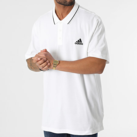 Adidas Sportswear - Polo A Manches Courtes Aeroready Essentials Piqué Small Logo Gk9221 Blanc