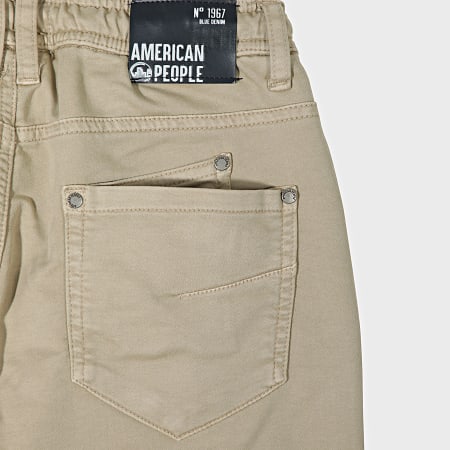 American People - Pantalones cortos chinos para niños Slow Beige