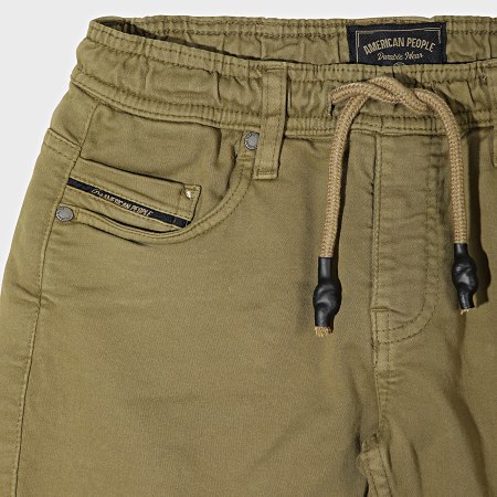 American People - Pantaloncini Chino Slow per bambini Verde Khaki