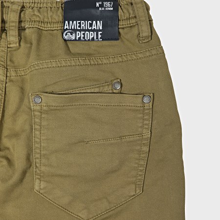 American People - Pantaloncini Chino Slow per bambini Verde Khaki