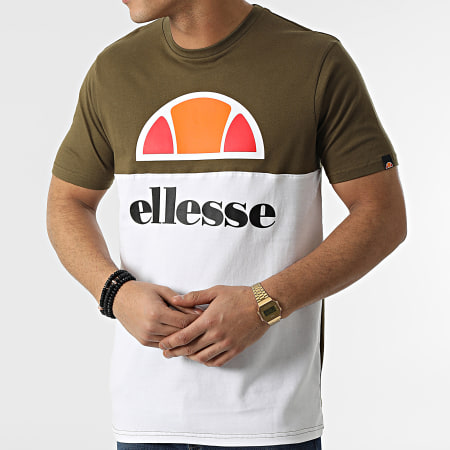Ellesse - Arbatax Tee Shirt Bianco Verde Khaki