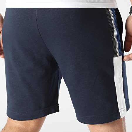 Kappa - Azul Marino Iono Logo Stripe Jogging Shorts 36173IW