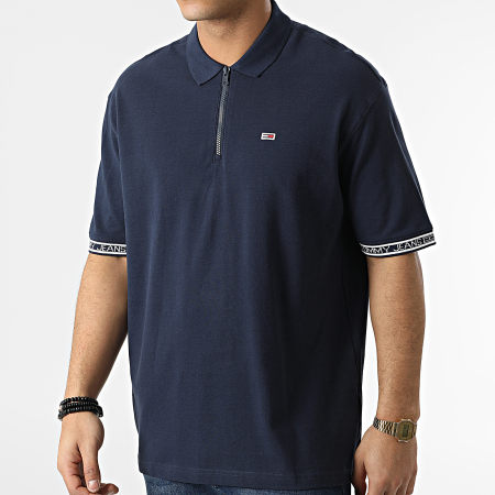 Tommy Jeans - Polo Manches Courtes New Casual Tape 2961 Bleu Marine