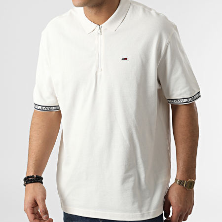 Tommy Jeans - Polo Manches Courtes New Casual Tape 2961 Beige