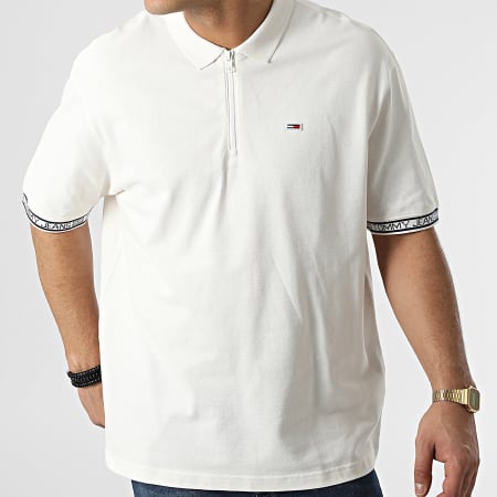 Tommy Jeans - Polo Manches Courtes New Casual Tape 2961 Beige