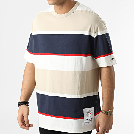 Tommy Jeans - Camiseta Bold Stripe 3074 Beige