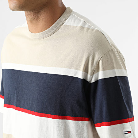 Tommy Jeans - Camiseta Bold Stripe 3074 Beige