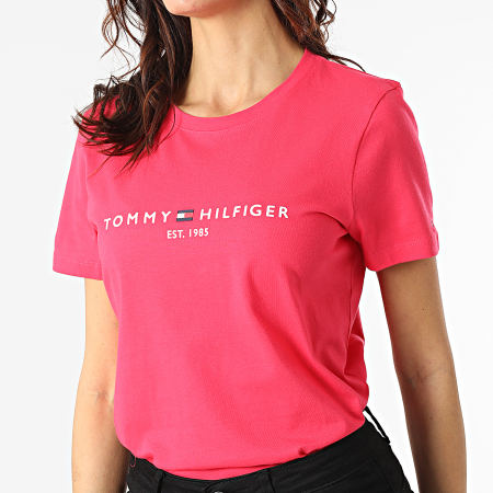 Tommy - Tee Shirt Femme Regular Rose -
