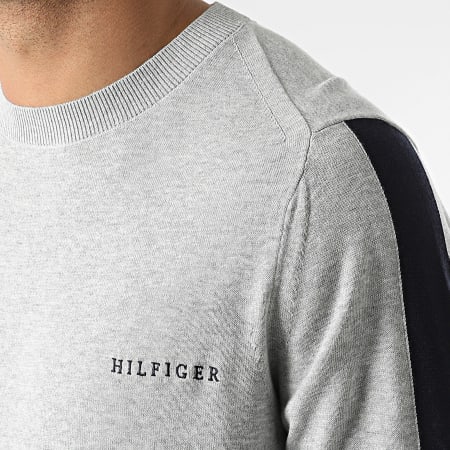 Tommy Hilfiger - Pull A Bandes Sleeve Colourblock 2811 Gris Chiné