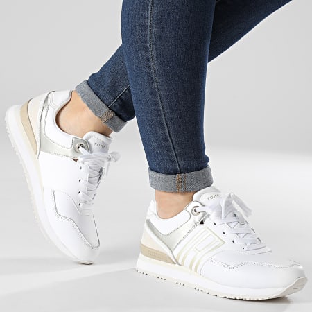 Tommy Hilfiger - Zapatillas casual mujer City Runner 6110 White Dove