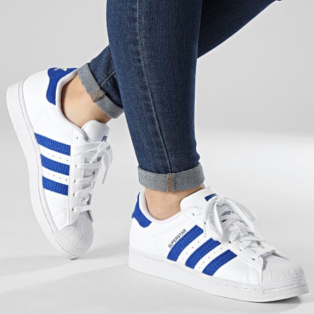 adidas - Zapatillas Mujer Superstar GV7951 Calzado Blanco Azul Real
