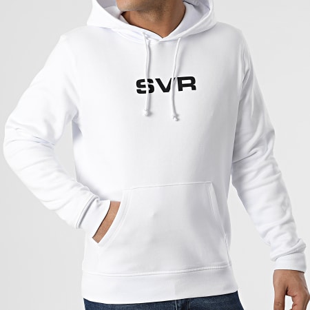SVR - Sweat Capuche Logo Blanc Noir