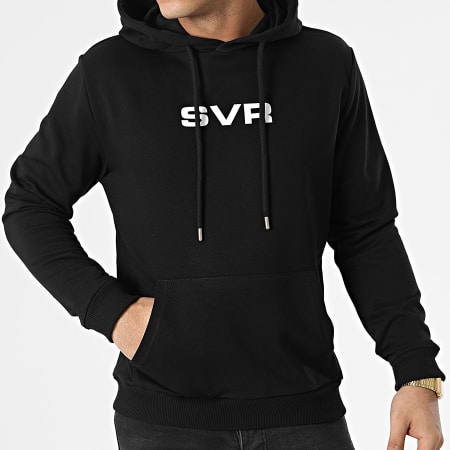SVR - Sweat Capuche Logo Noir Blanc