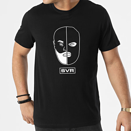 SVR - Camiseta Caras Negro Blanco