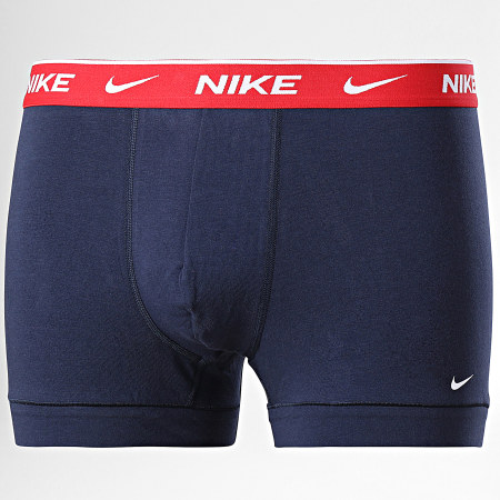 Nike - Pack de 3 bóxers de algodón elástico KE1008 Rojo Azul Marino Gris