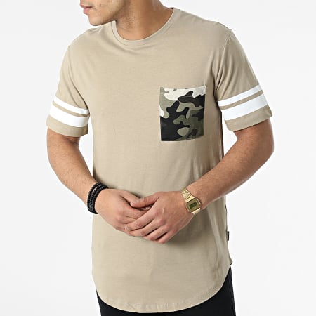 Only And Sons - Tee Shirt Oversize Poche 22021873 Kaki Clair