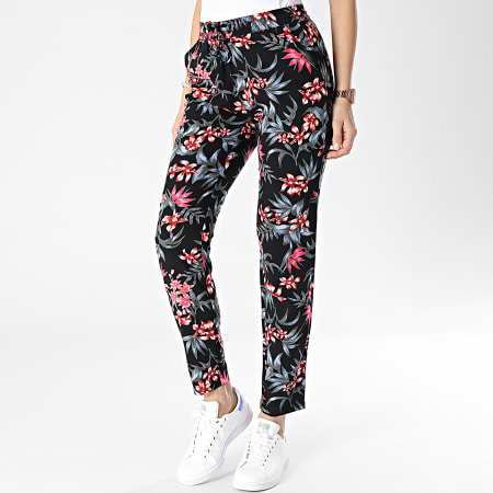Only - Pantalones Life Mujer Negro Floral