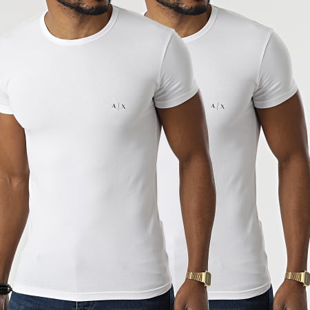 Armani Exchange - Lot De 2 Tee Shirts 956005-CC282 Blanc