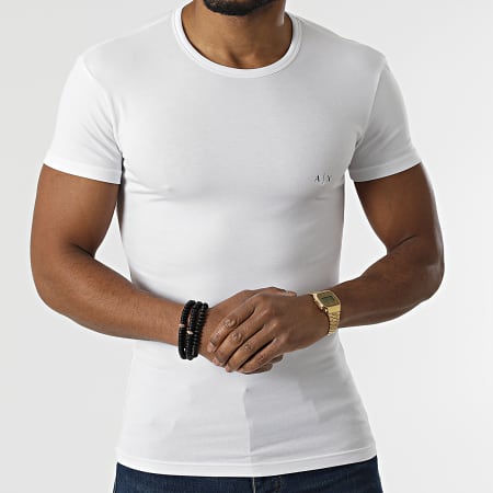 Armani Exchange - Juego de 2 camisetas 956005-CC282 Negro Blanco