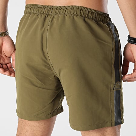 Ellesse - Pantalones cortos de baño con banda Hydrous SXM14347 Caqui Verde