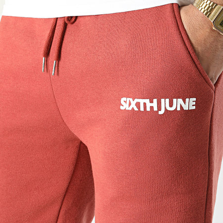 Sixth June - M22581 Pantaloni da jogging rosso mattone