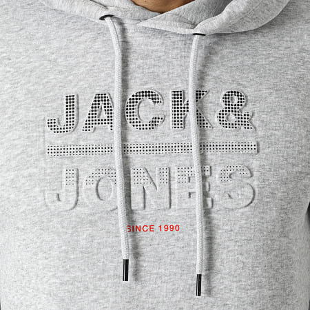 Jack And Jones - Sweat Capuche Gala Gris Chiné