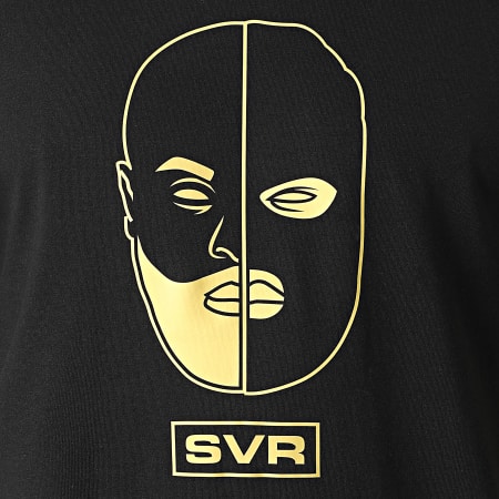 SVR - Tee Shirt Faces Noir Doré