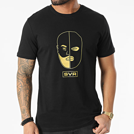 SVR - Camiseta Caras Negro Oro