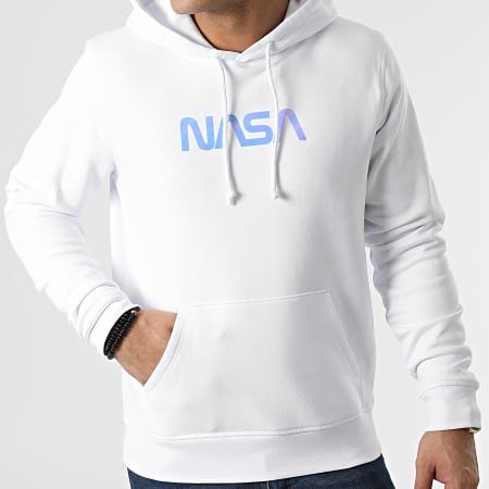 NASA - Felpa con cappuccio Skid Holo Laser Bianco