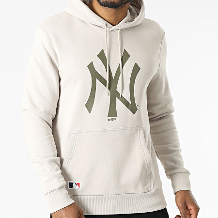 New Era - Sudadera con capucha MLB Seasonal Team New York Yankees Beige