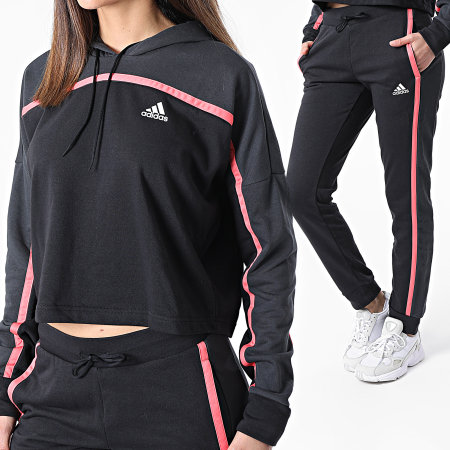 Adidas Sportswear - Ensemble De Survetement Femme Crop Block H67042 Noir