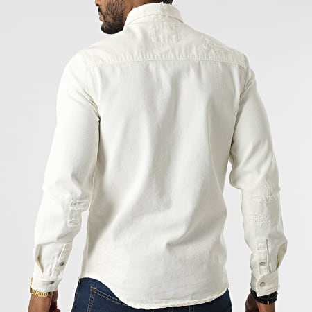Frilivin - Camicia di jeans bianca