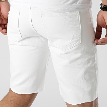 Frilivin - Pantaloncini di jeans bianchi