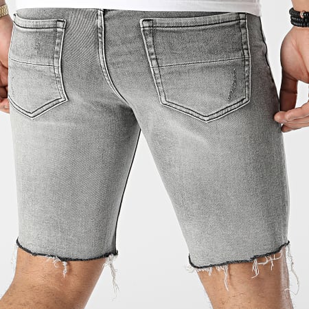 Frilivin - Pantalones cortos vaqueros grises