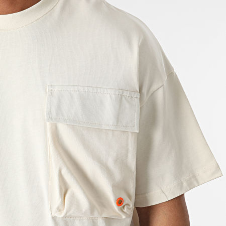 Ikao - Maglietta con tasca oversize LL625 Beige