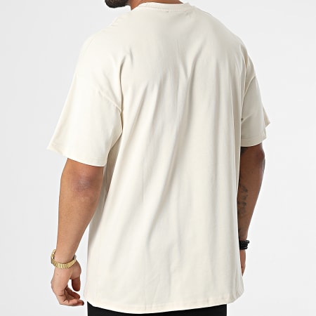 Ikao - LL625 Camiseta de bolsillo oversize beige