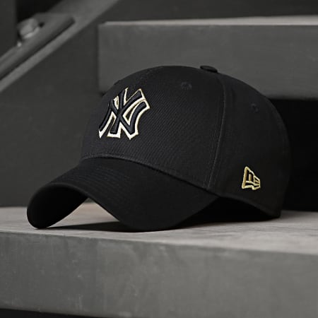 New Era - Cappello metallico Pop 9Forty New York Yankees Oro Nero