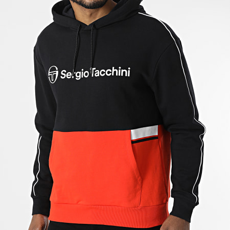 Sergio Tacchini - Sudadera con capucha Aloe 39144 Negro Naranja