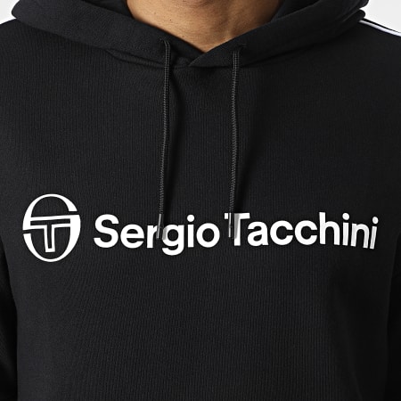 Sergio Tacchini - Felpa con cappuccio Aloe 39144 Nero Arancione