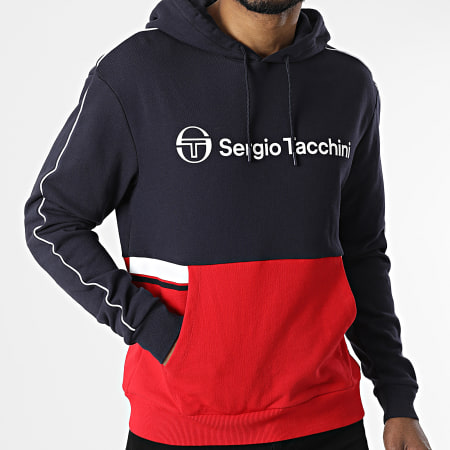 Sergio Tacchini - Sweat Capuche Aloe 39144 Rouge Bleu Marine