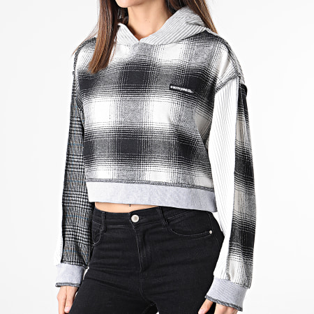 Sudadera cuadros hotsell blanco y negro