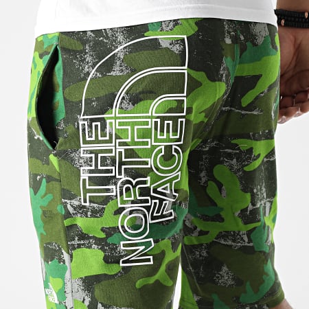The North Face - Pantaloncini da jogging grafici A3S4F verde mimetico