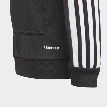 Adidas Sportswear - GK9544 Felpa con cappuccio per bambini nera