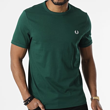 Fred Perry - Camiseta Ringer M3519 Verde
