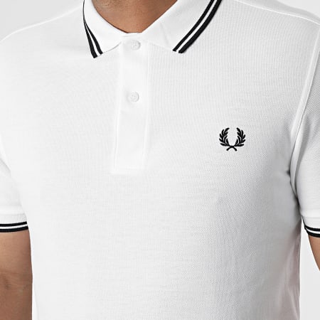 Fred Perry - Polo manica corta Twin Tipped M3600 Bianco