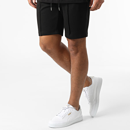Ikao - LL607 Set di maglietta nera e pantaloncini da jogging